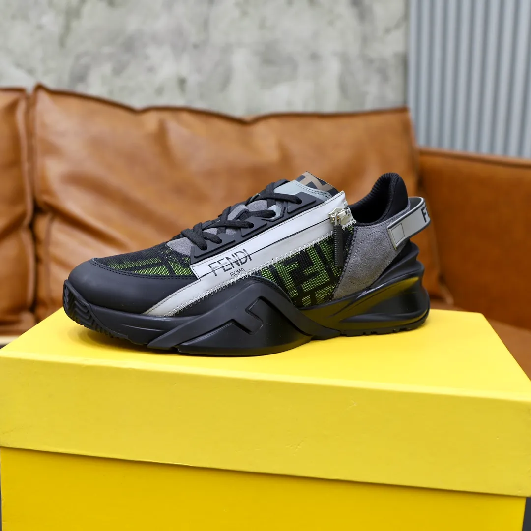 Men's shoes 280🔥 Brand: FENDI Size: 38-44 (45, 46 customized) Grade: Original quality High version Material: Imported cowhide stitching brand cloth ➕ High-quality and comfortable lining Original lightweight non-slip outsole Style category: Travel Fashion casual shoes Versatile trend